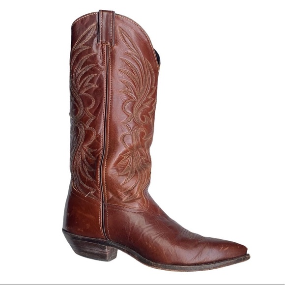 Vintage Code West Brown Cowboy Boots - Picture 1 of 16